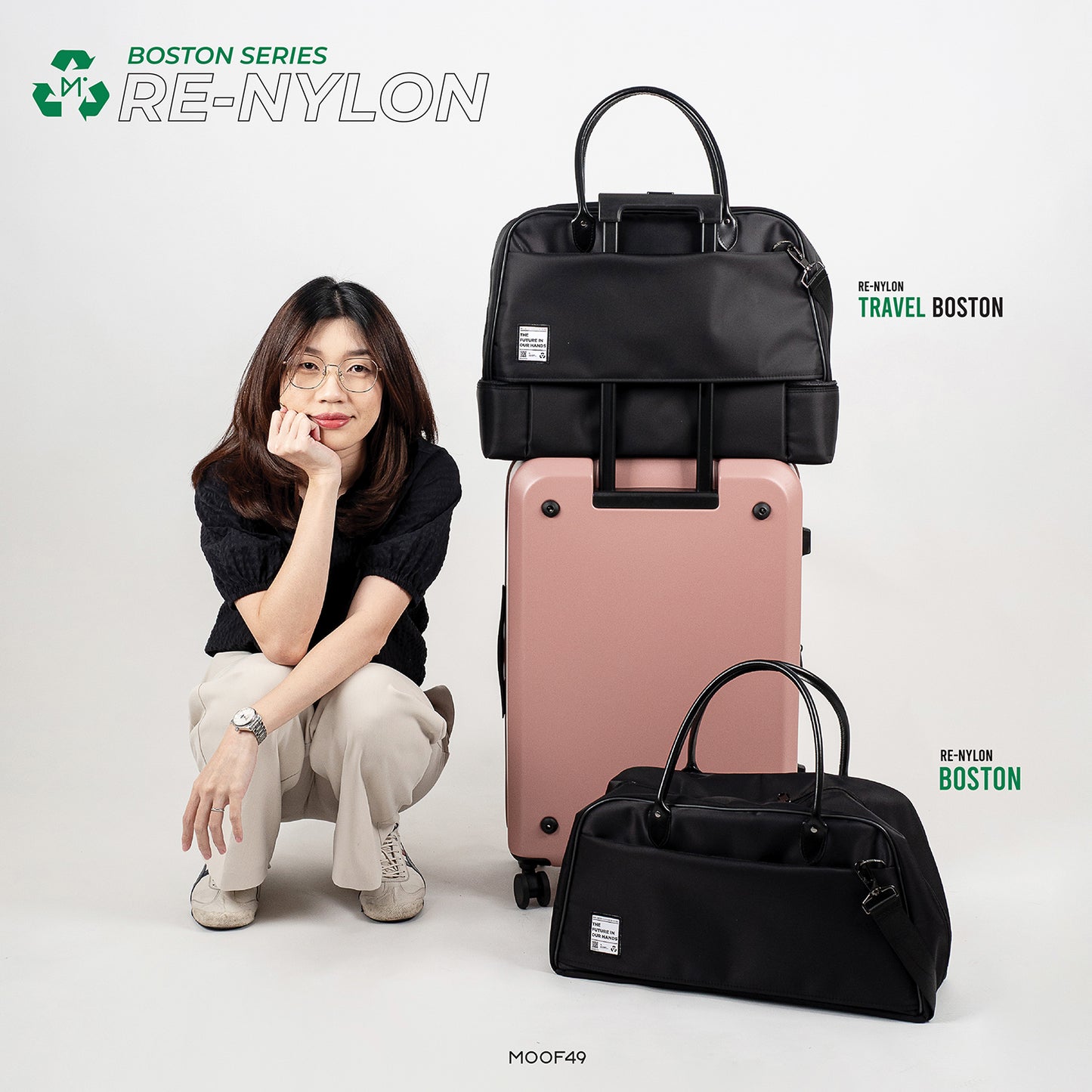 Re-Nylon Boston Bag