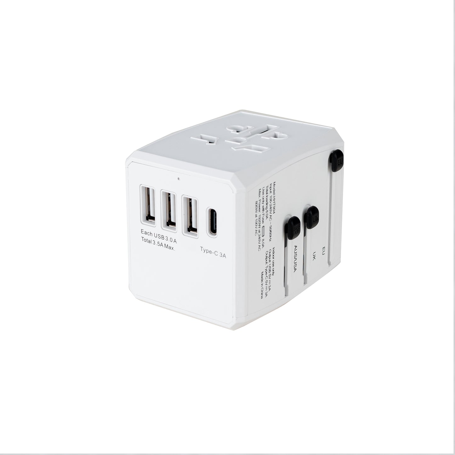 International Universal Travel Adapter USB 3+1 type C (NEW Upgrade!)