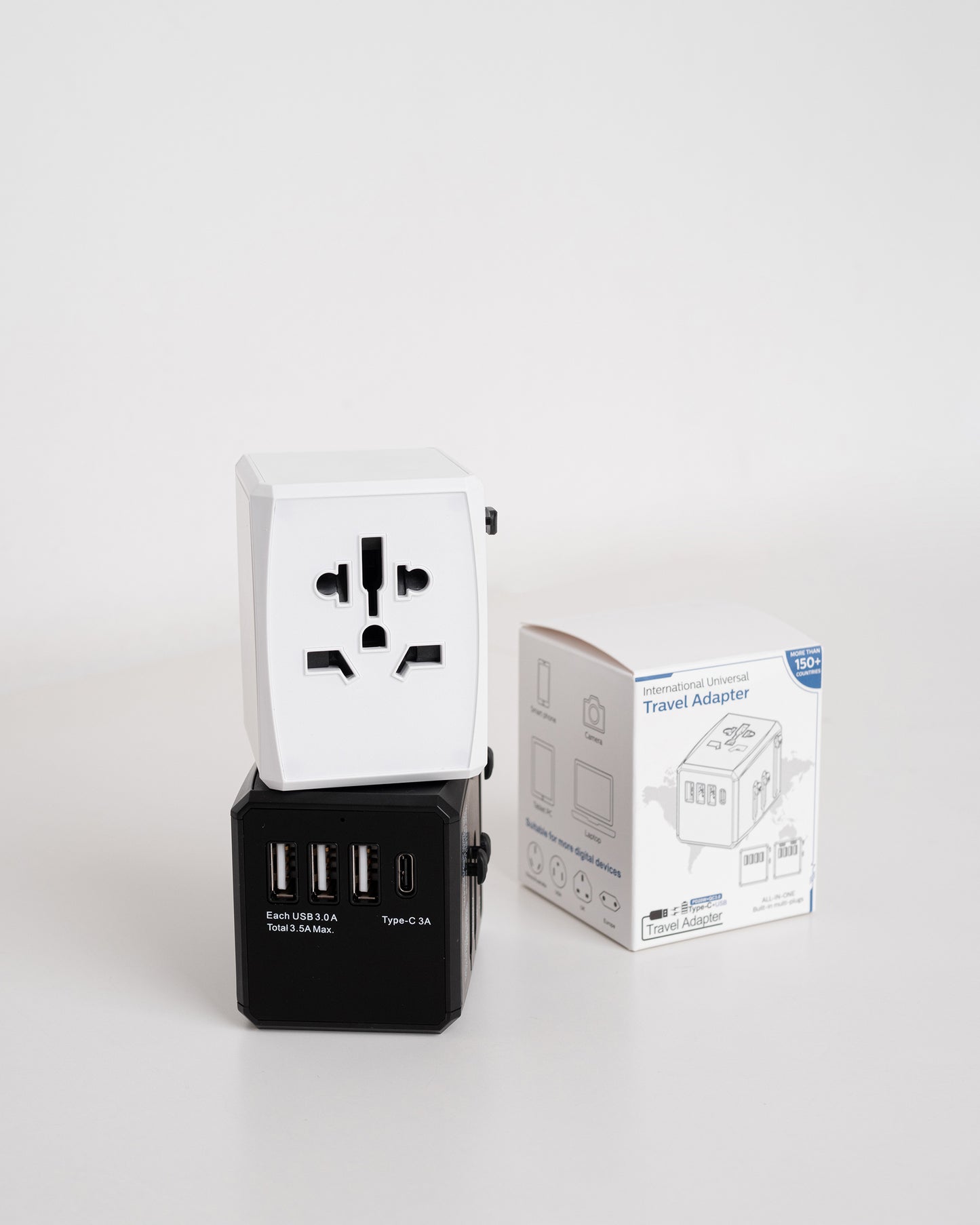 International Universal Travel Adapter USB 3+1 type C (NEW Upgrade!)