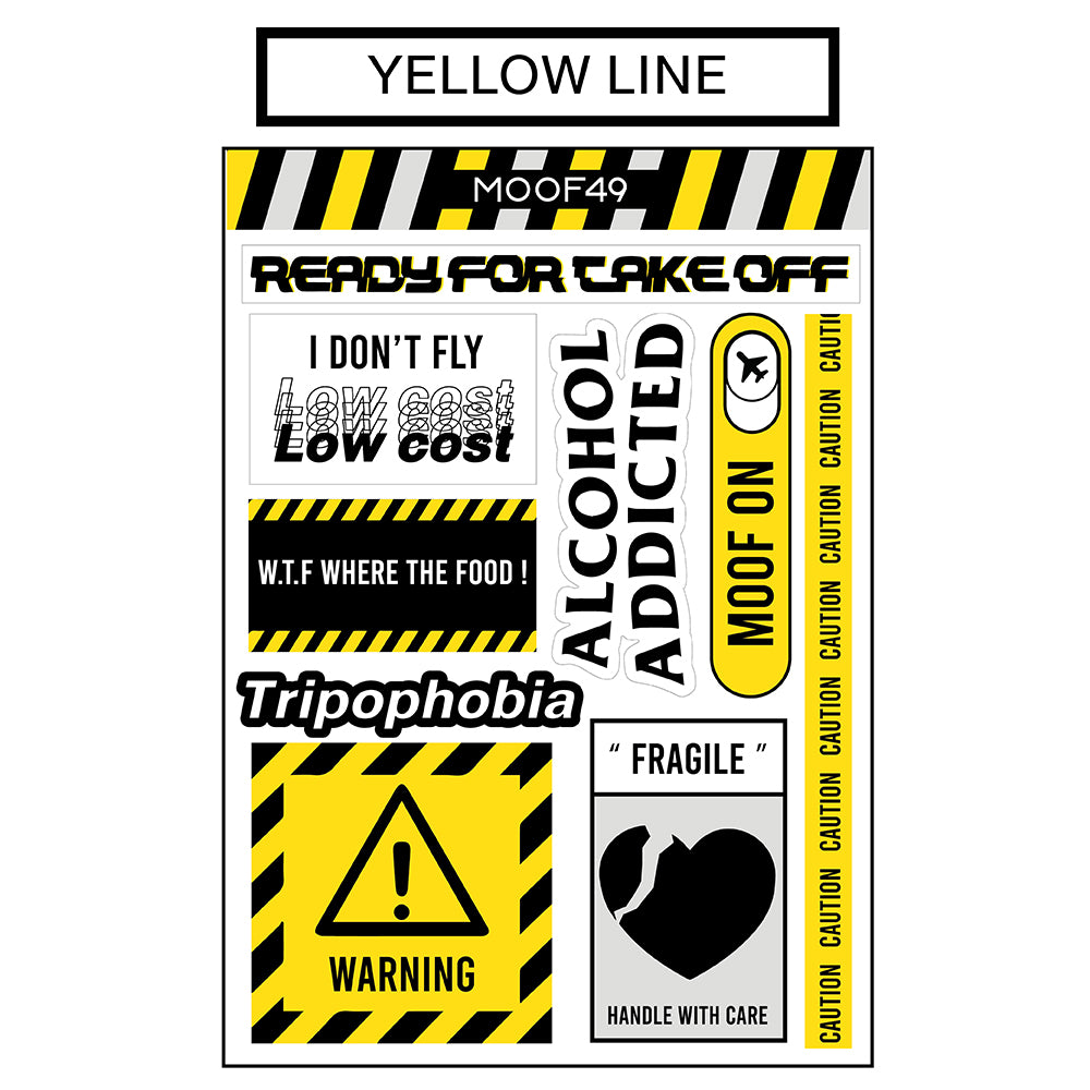 Yellow Line Sticker Sticker Yellow Line – MOOF49