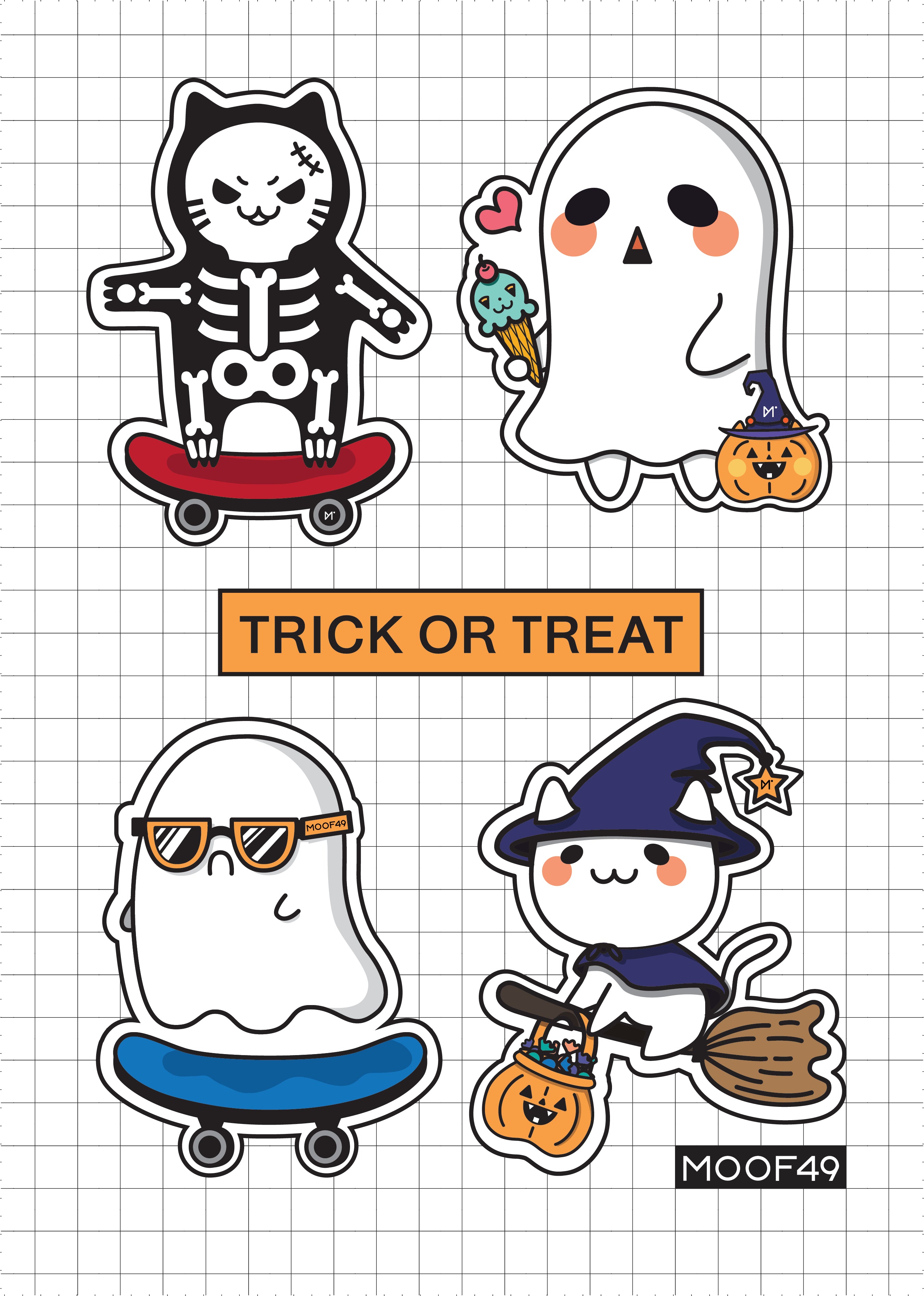 Sticker Trick or Treat (Halloween) – MOOF49